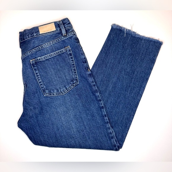 MNG MANGO Women’s Havana Straight Leg  Cropped Button Fly Jeans Size- 8 - Picture 7 of 10